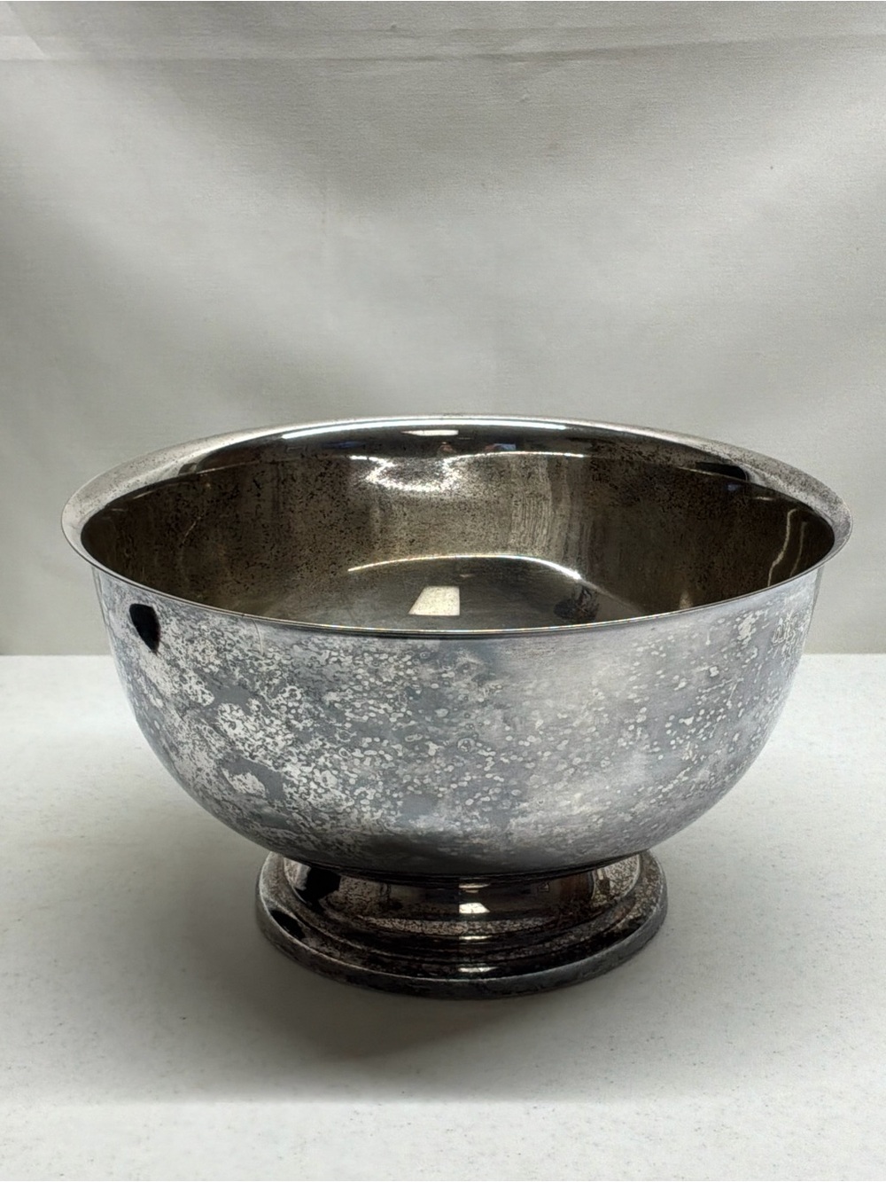 Vintage Silver Plated Serving Bowl - Monogramed